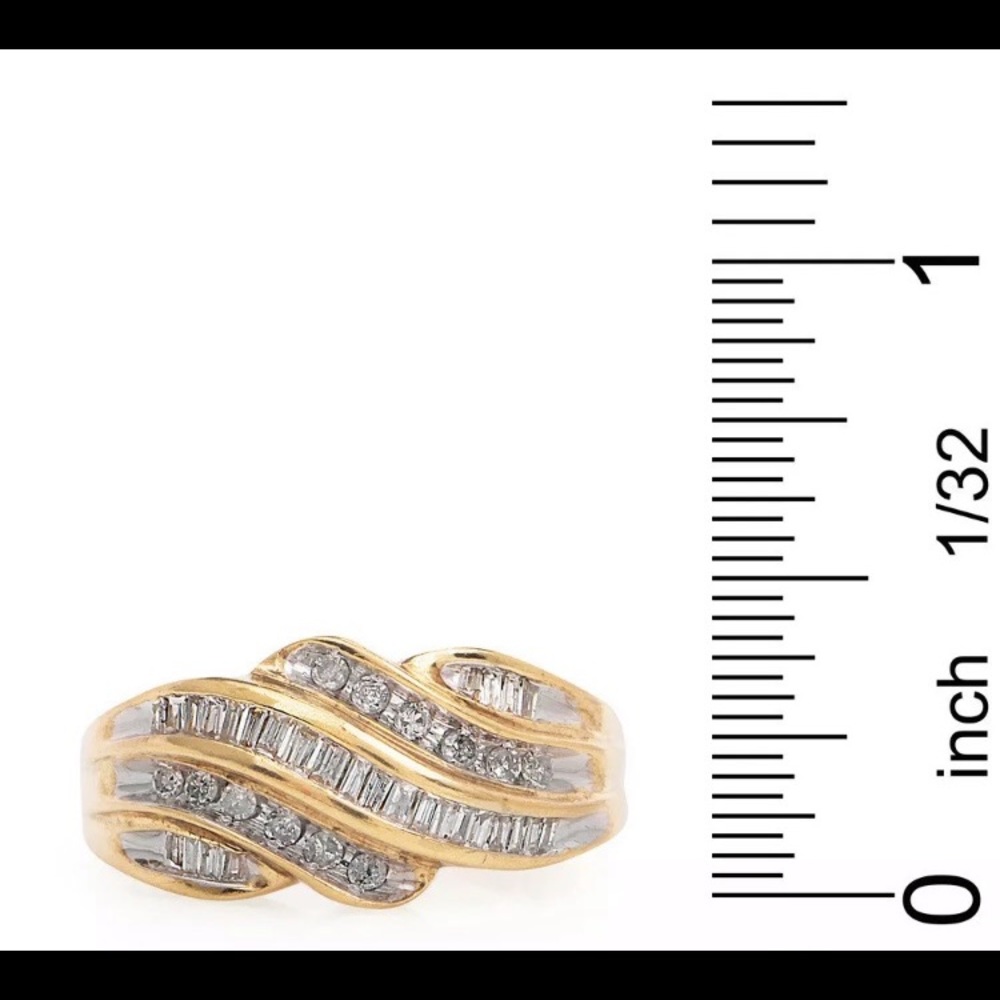 10kt yellow gold Diamond ring - Picture 5 of 6